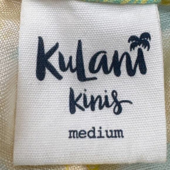 Kulani Kinis Relaxed Linen Blend Shorts Tropical Print Size M Swim Vacation NWOT - Picture 8 of 8